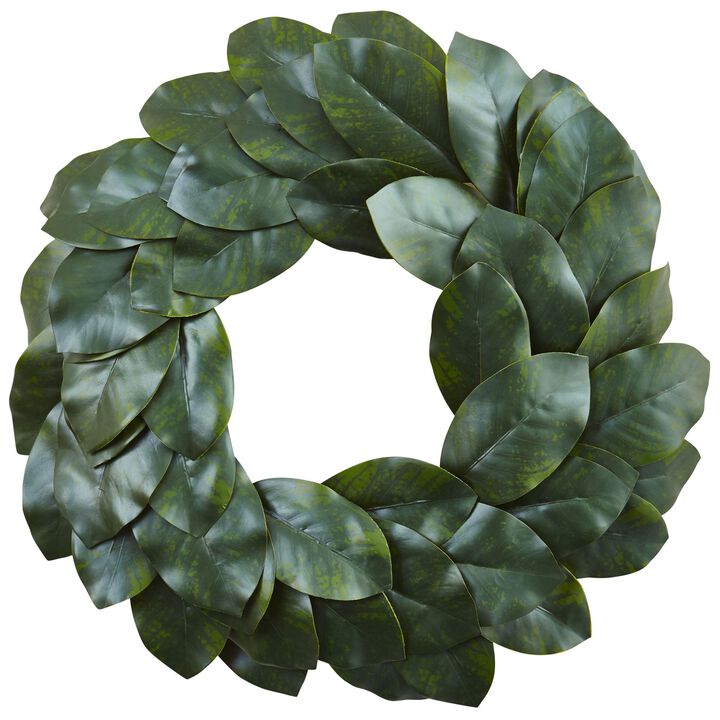Hivvago 24" Magnolia Leaf Wreath