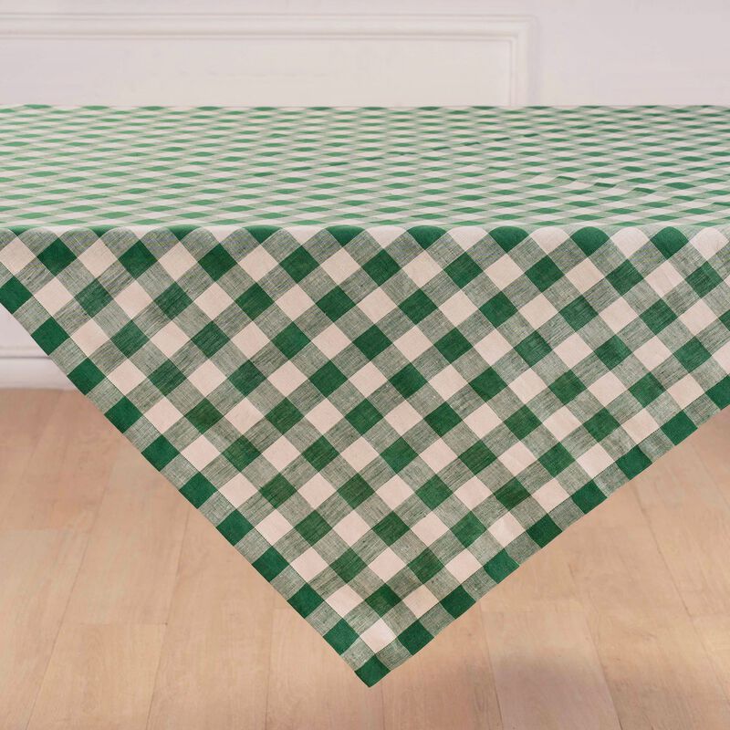 Christmas Linen Table Throw - Morgan Check, Solino Home