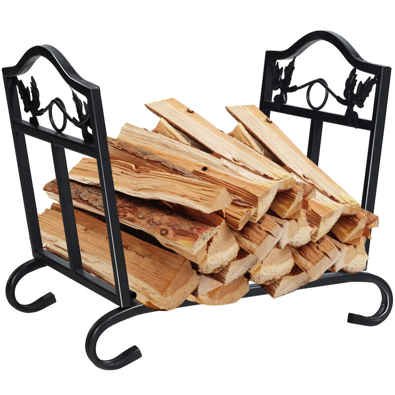 Foldable Firewood Log Rack Steel Wood Storage Holder