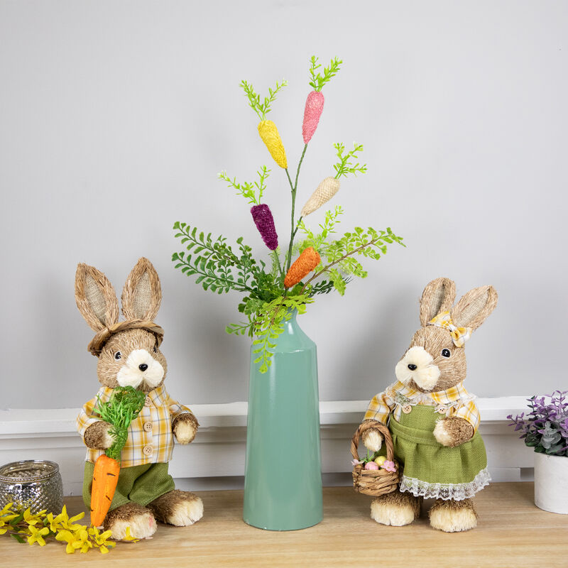 Knitted Carrots Easter Spray - 23.75" - Multicolor