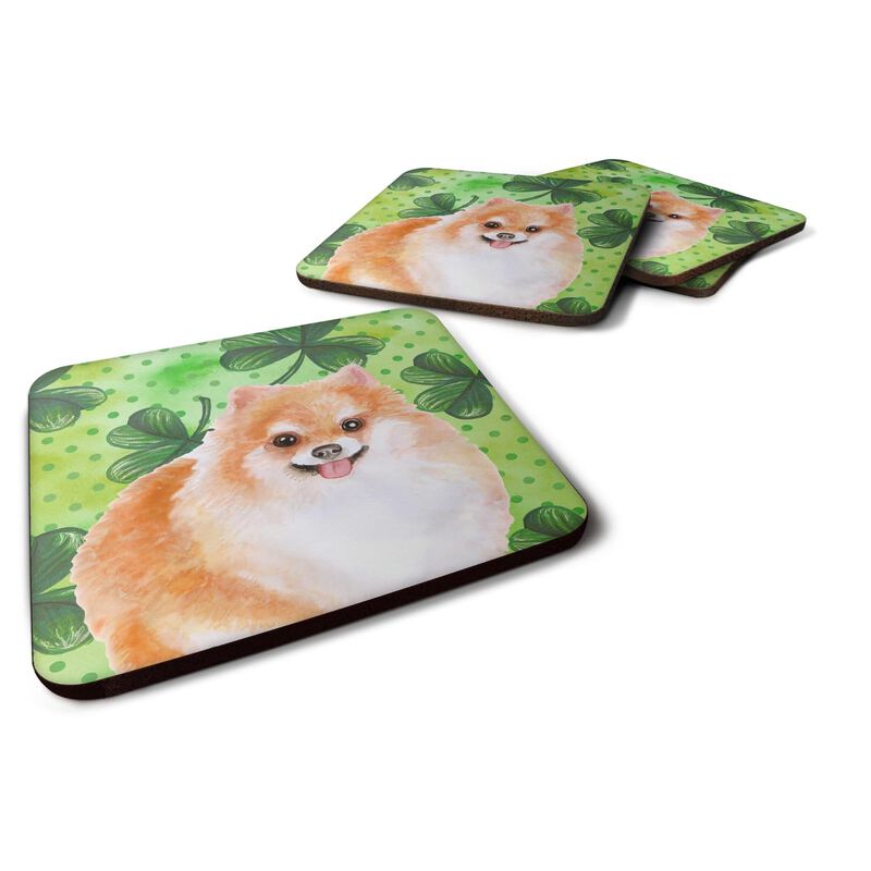 Caroline's Treasures Pomeranian #2 St Patrick's Decorative coasters, Multicolor
