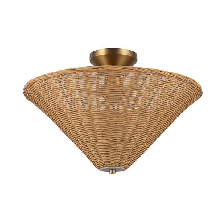 Bridgette 16 in Socket Semi Flush Mount