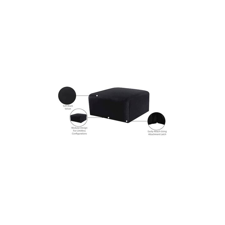 Meridian Furniture Arc Vegan Leather Ottoman