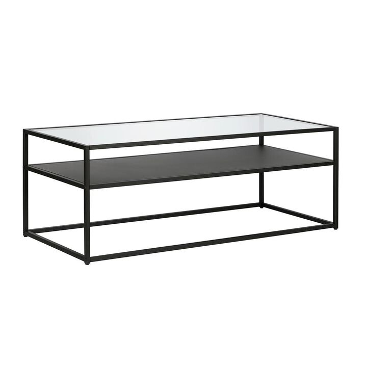 Hudson&Canal Ada 46'' Wide Rectangular Coffee Table in Blackened Bronze