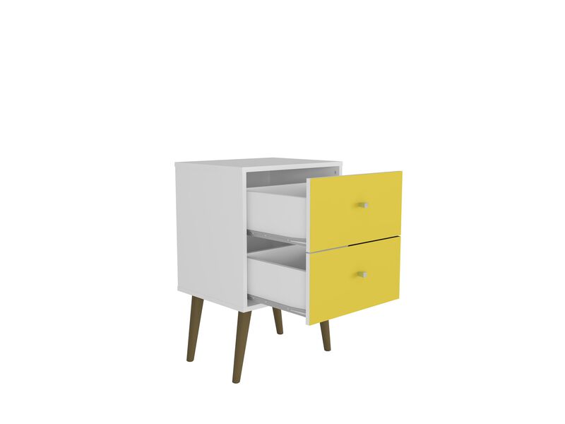 Liberty 2.0 Nightstand in White and Yellow