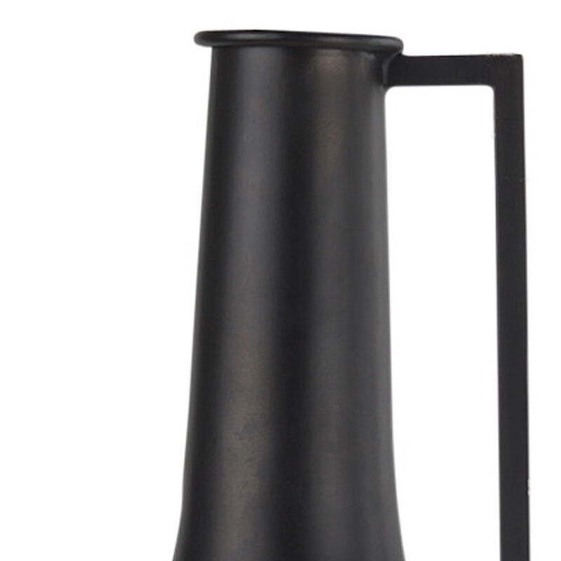 HomeRoots 24" Black Metal Jug Vase image number 2