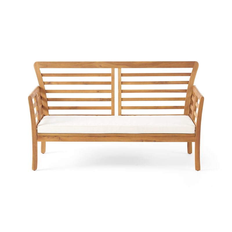 Tembri Acacia Wood Outdoor Loveseat image number 2