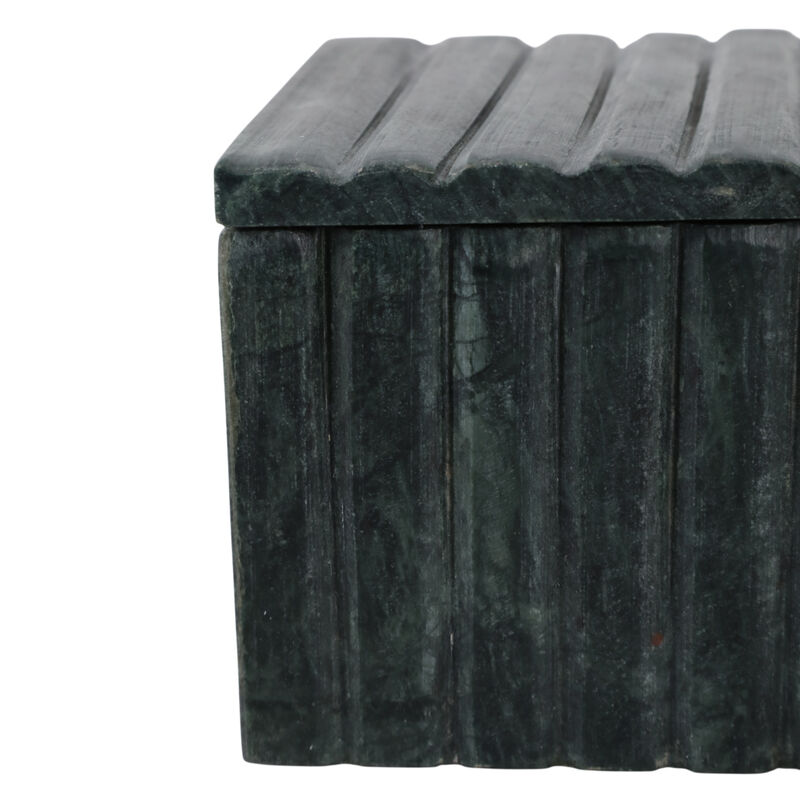 7x4" Marble Ridged Box, Green image number 5