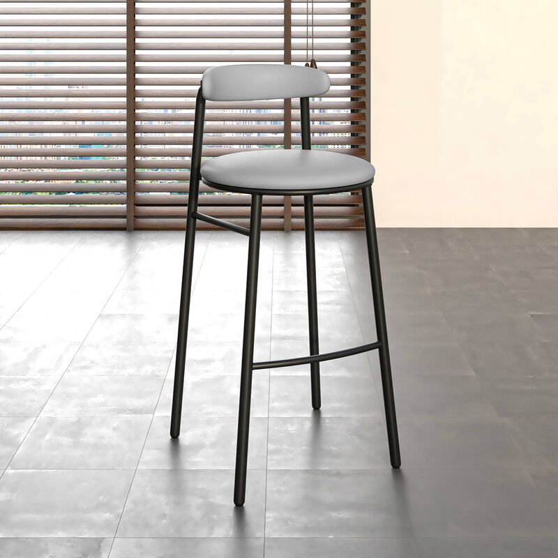 LeisureMod Lume Collection Modern Bar Stool