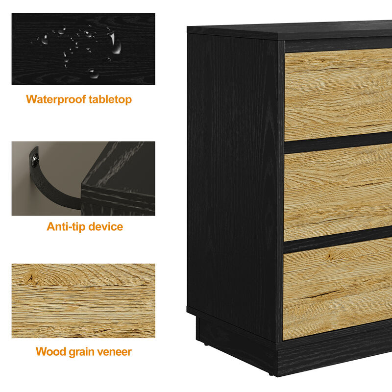 Clenk 3-Drawer Nightstand image number 3