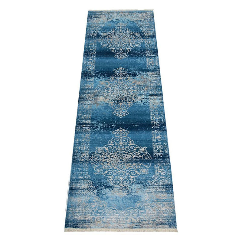 RUGSOTIC CARPETS MACHINE MADE POLYESTER AREA RUGS - Runner Shape, Classic Oriental Traditional  Design,Low Pile Machine Made Area Rugs for Living Room, Bed Room (M00065) image number 2