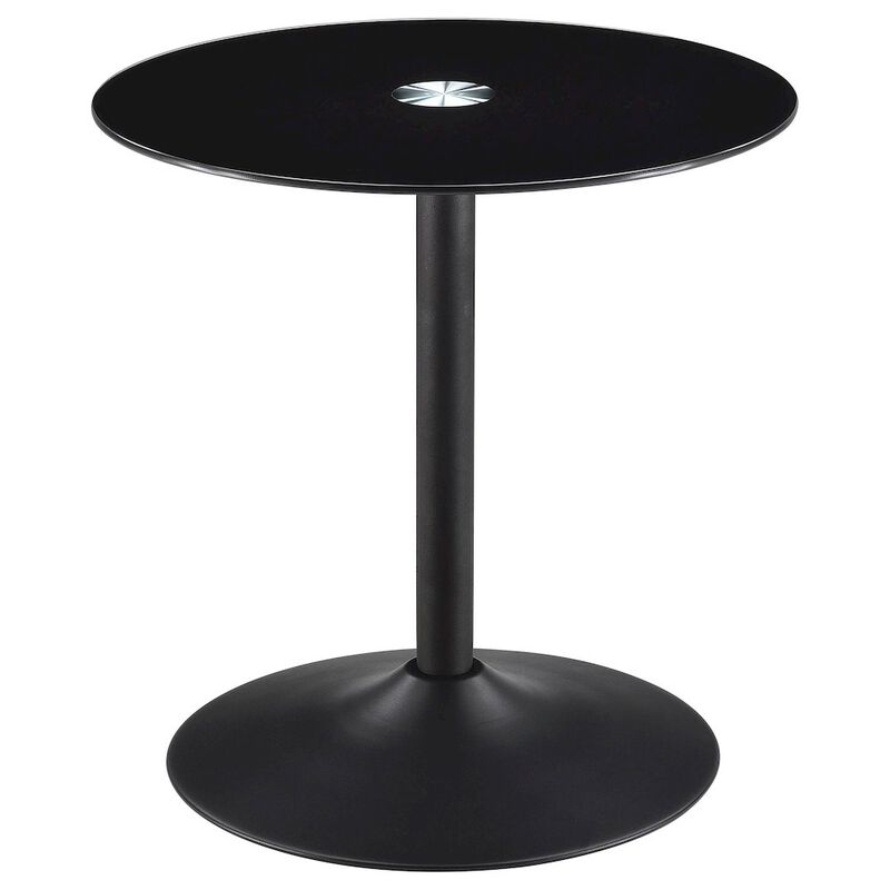 Coaster Ganso 3-piece Round Glass Top Coffee and End Table Set Black