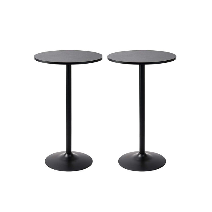 Parkson 39 in. H Black Round Bar Table (Set of 2)