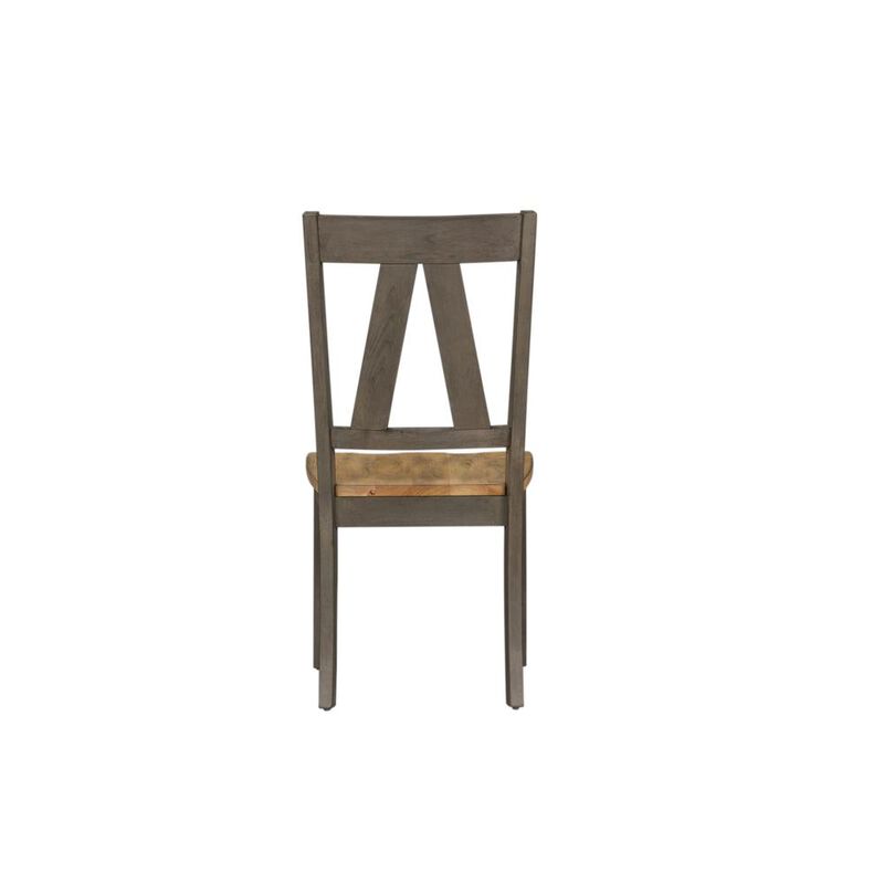 Liberty Furniture Lindsey Farm Splat Back Side Chair (RTA)-Set of 2 in Gray image number 5
