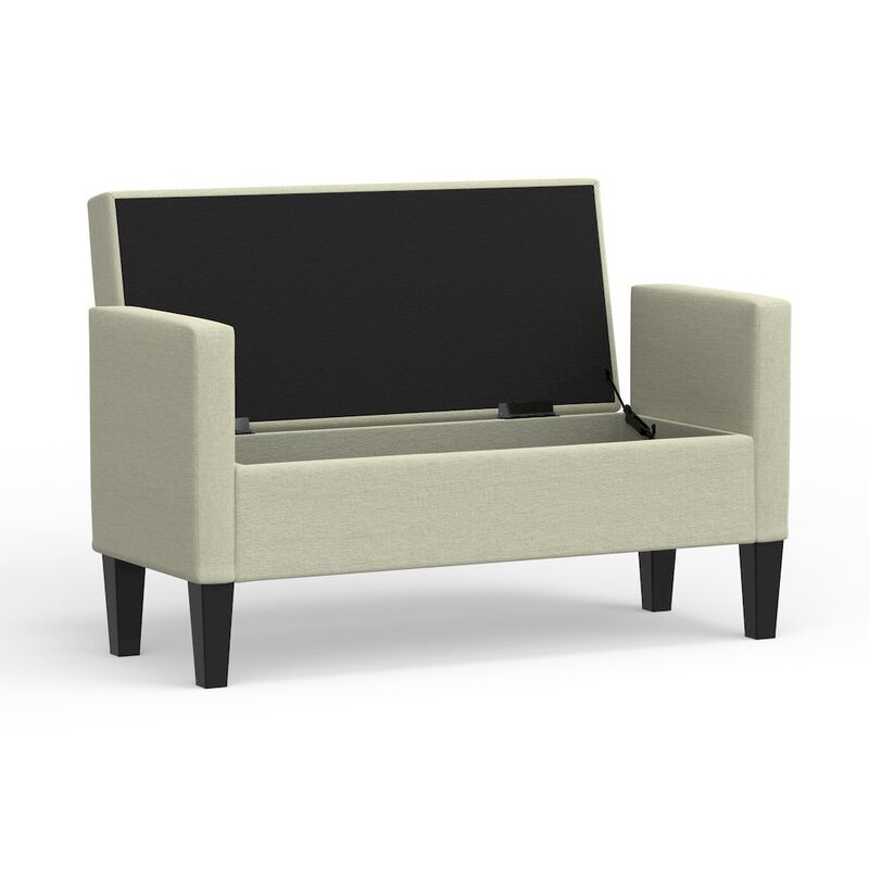 Rize Home 46 Storage Bench with Arms - Beige image number 2