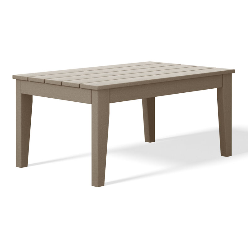 WestinTrends Low Outdoor HDPE Patio Rectangle Coffee Table