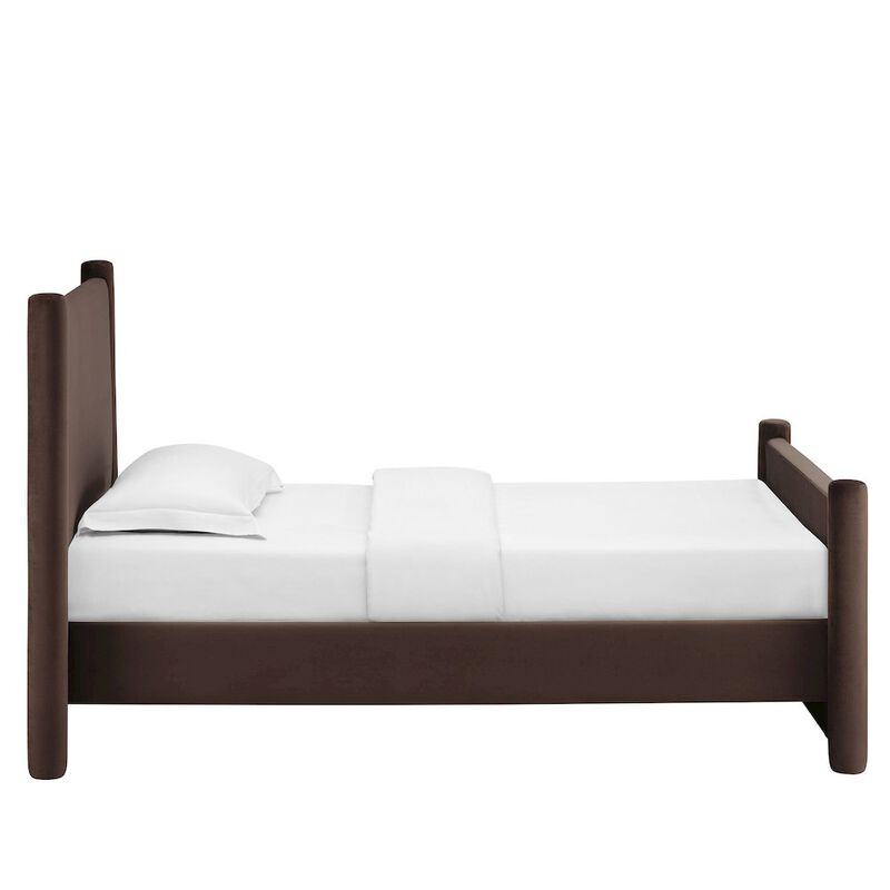 Modway Rael Performance Velvet Twin Platform Bed image number 4