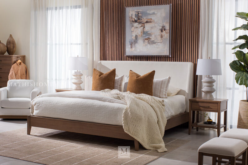 Olivia Queen Upholstered Bed image number 3