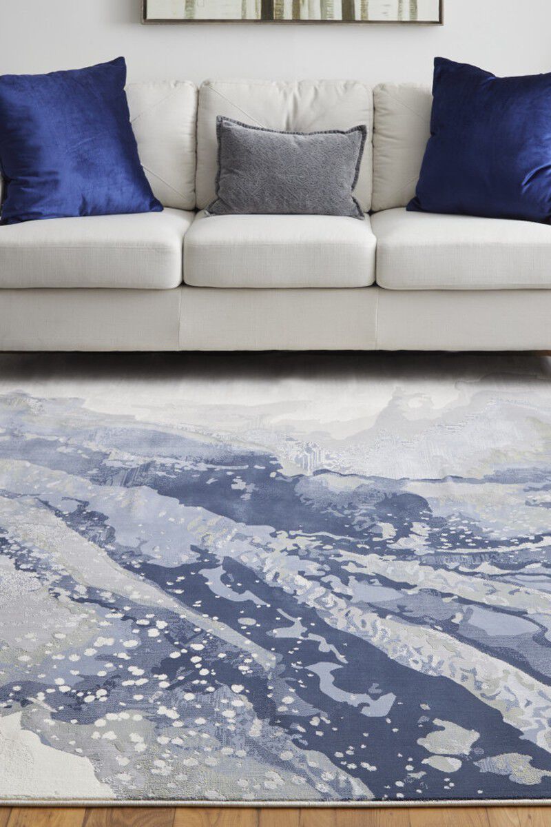 Clio 39K2F Blue/Beige 9' x 12' Rug image number 2