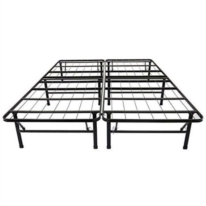 Hivvago Queen size Black Metal Platform Bed Frame
