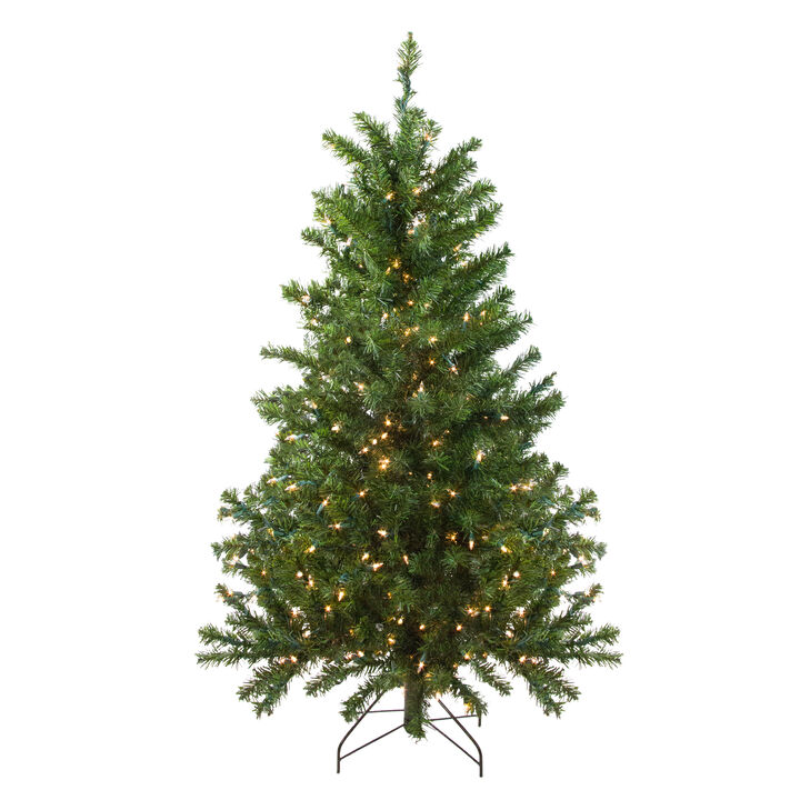 4' Pre-Lit Canadian Pine Medium Artificial Christmas Tree - Clear Lights