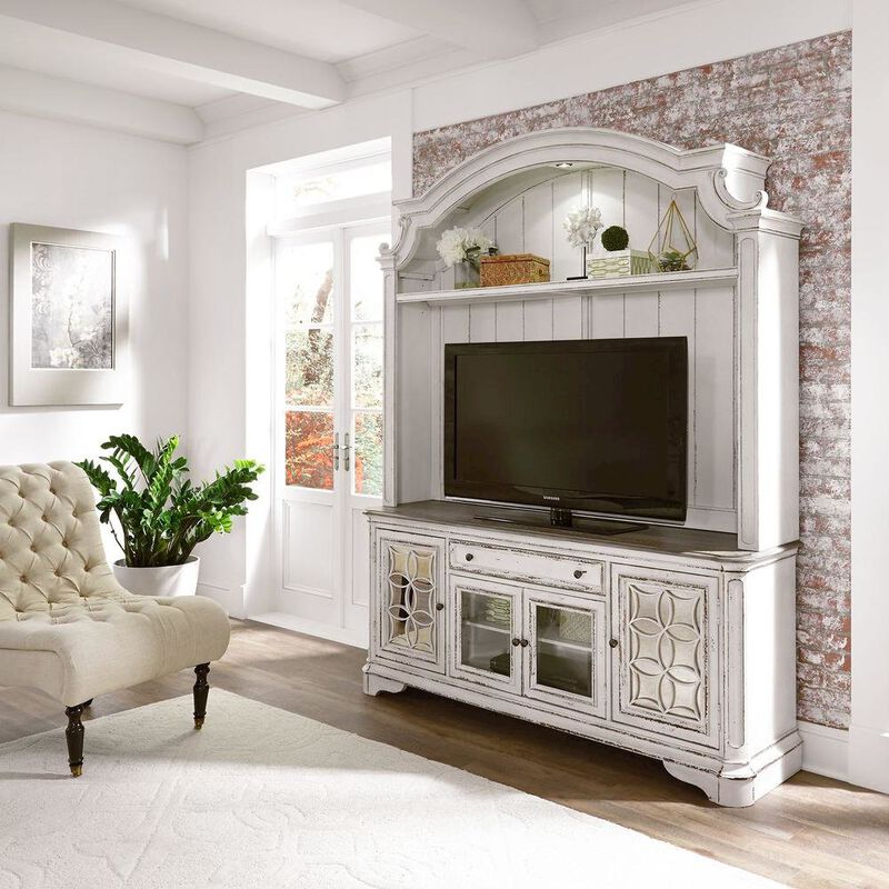 Liberty Furniture Magnolia Manor Entertainment Center in Antique White image number 4