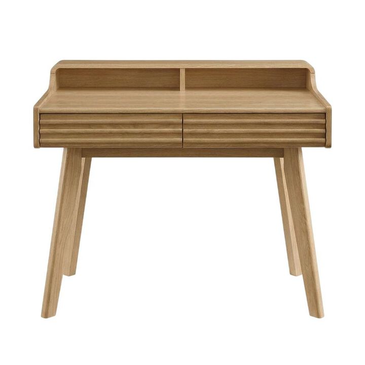 Wooden Render Writing Desk with Spacious Surface and Modern Design