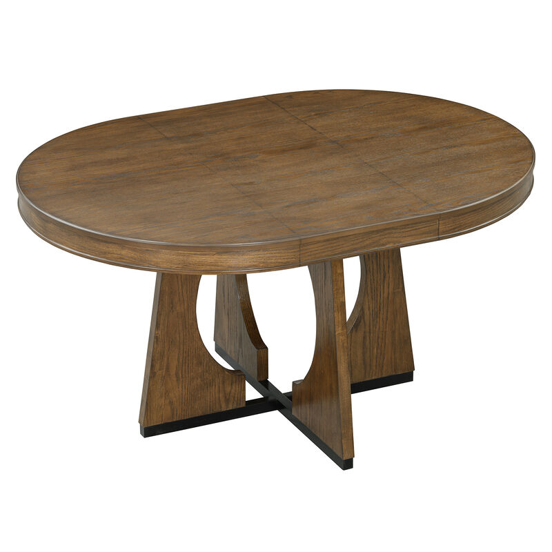 Merax Retro Rustic Functional 5 Pieces Dining Set image number 8