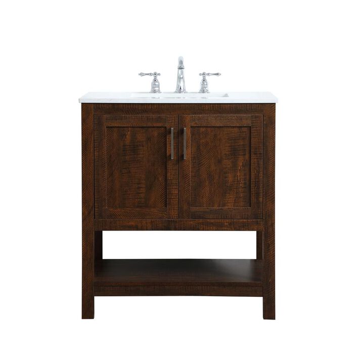 Elegant Kitchen and Bath 30 inch Single Bathroom Vanity in Espresso