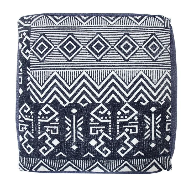 Comfortable Cotton Floor Ottoman for Living Room and Bedroom Decor