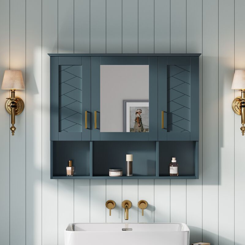 ELEMENT ACE Wall Mounted Medicine Cabinet with Adjustable Shelf and Integrated Towel Bar Organization Solution image number 1