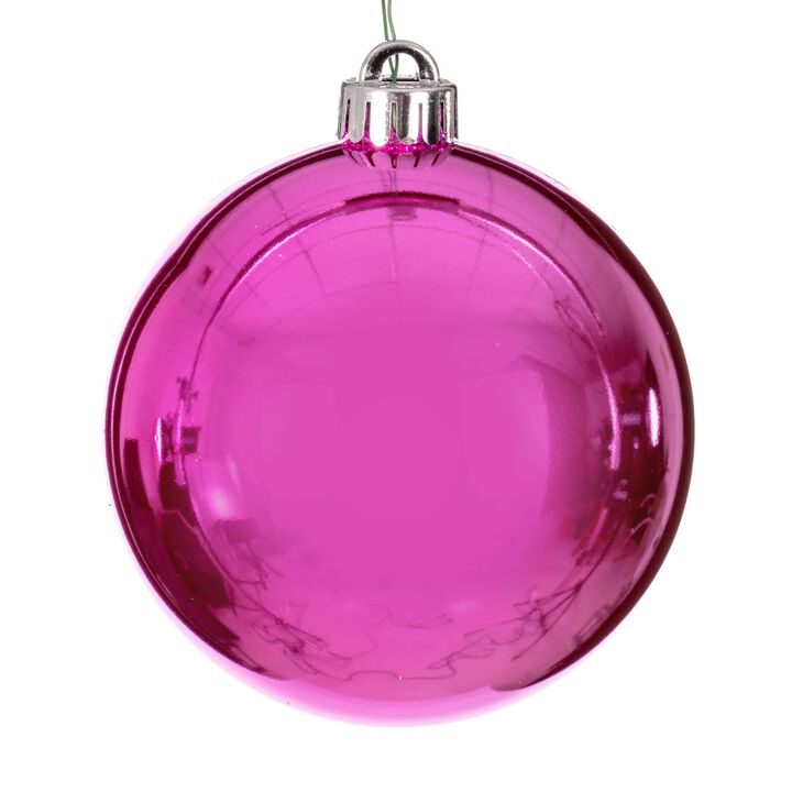 Hot Pink Shiny Ball UV Drilled Cap