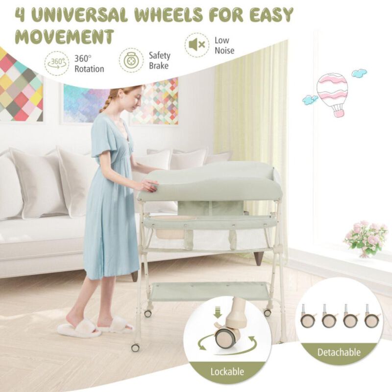 Hivvago Baby Diaper Changing Table with Water Basin Wheel