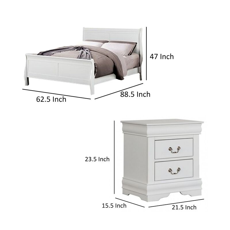 Bedroom Set, Wood, 3 Piece Set with 2 Nightstands image number 7