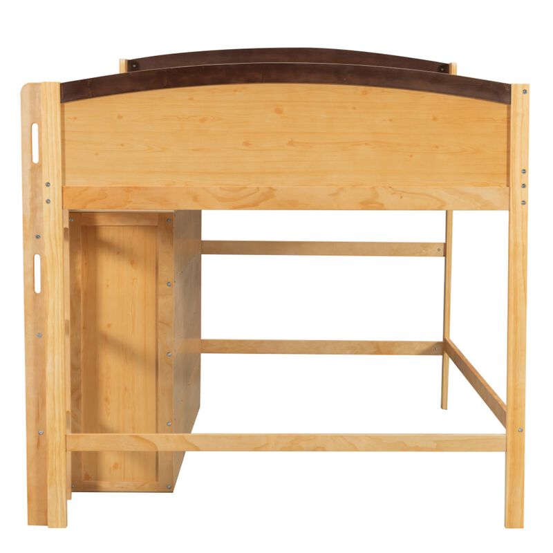 Flidre Wood Kids Loft Bed Featuring LED Lighting image number 7