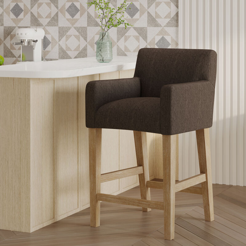 Merax Upholstered Counter Stools  Dining Chairs