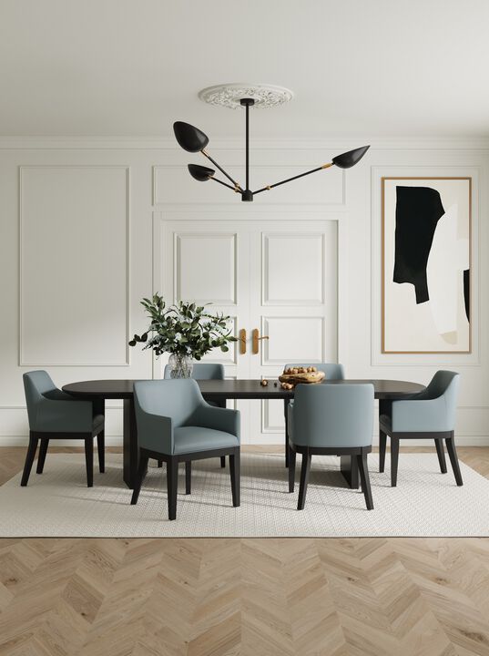 Gansevoort Blue Dining Arm Chairs (Set of 2)