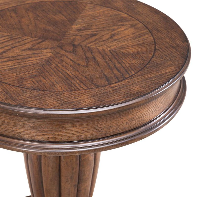 Liberty Furniture Allington Round End Table for Living Room - Satin Sienna image number 3