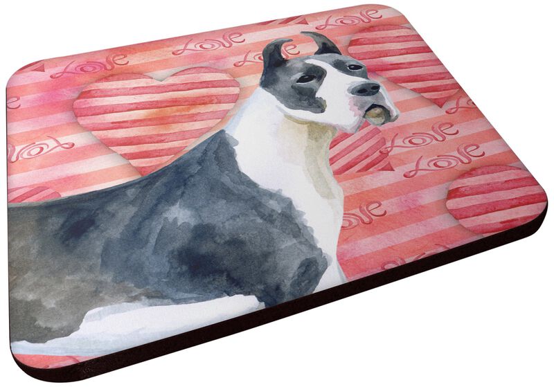 Caroline's Treasures Harlequin Dane Love Decorative coasters, Multicolor