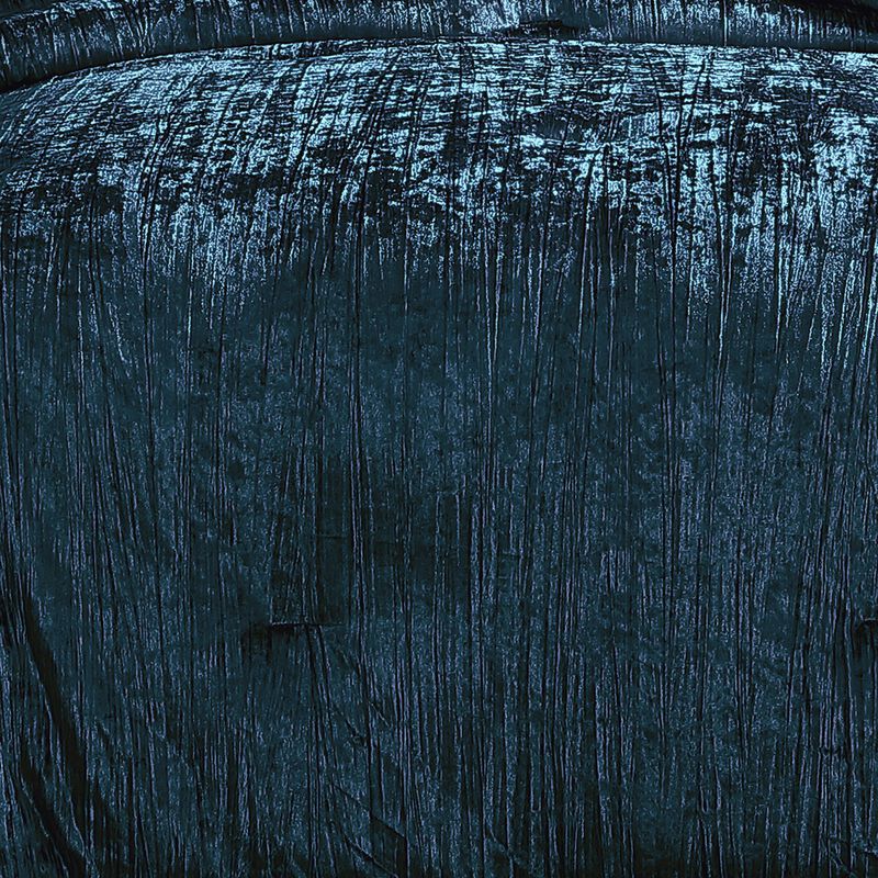 Jay 2 Piece Twin Comforter Set, Polyester Velvet, Deluxe Texture, Blue - Benzara
