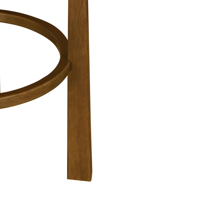 Christopher Knight Home Boylan Rubberwood Round Upholstered Barstools (Set of 4) image number 6