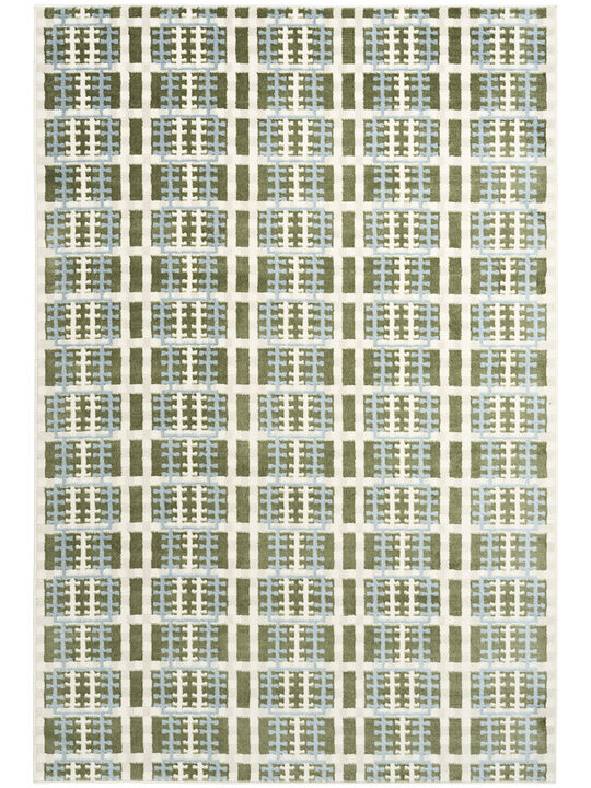 Nordic NRC08 Blue/Green 4' x 6' Rug