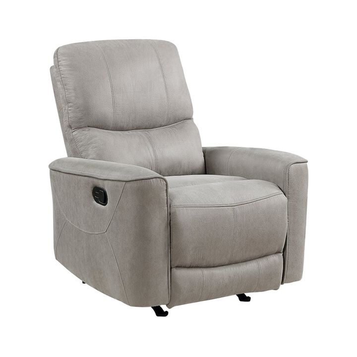 Lexicon Ouray Microfiber Rocker Reclining Chair in Gray