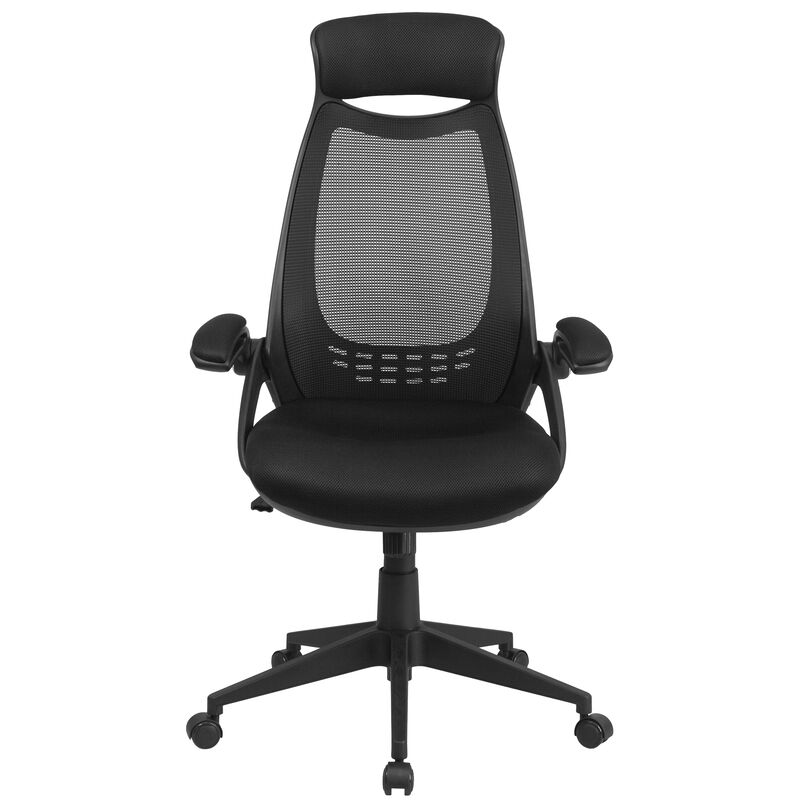 Ivan High Back Mesh Executive Swivel Office Chair with Flip-Up Arms image number 7