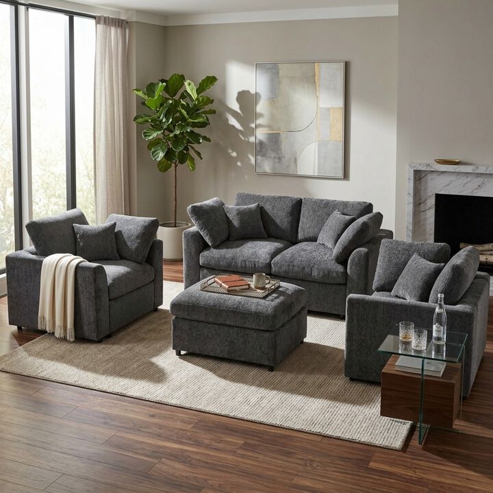 Hubsam U-Style 4-Piece Sofa Set