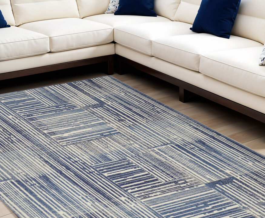 HomeRoots Striped Power Loom Area Rug