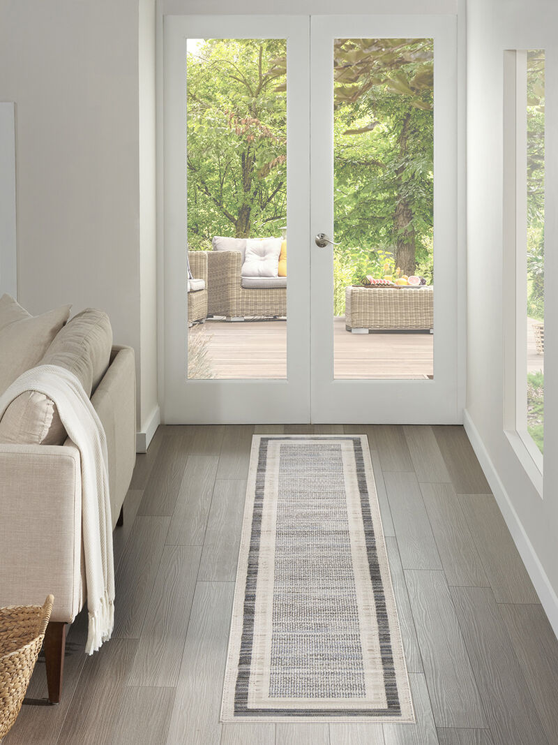 Serenity Home SRH07 Gray/Ivory 2'2" x 7'6" Rug