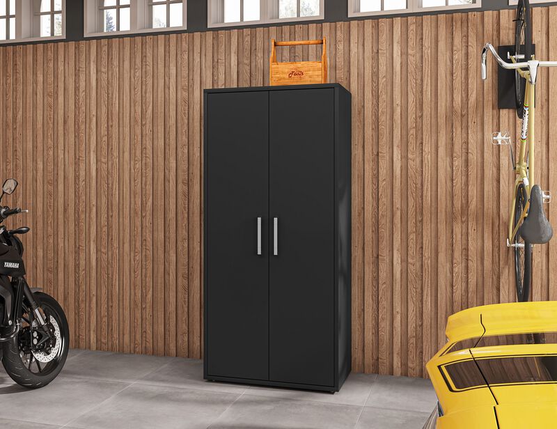 Eiffel Black Garage Cabinet