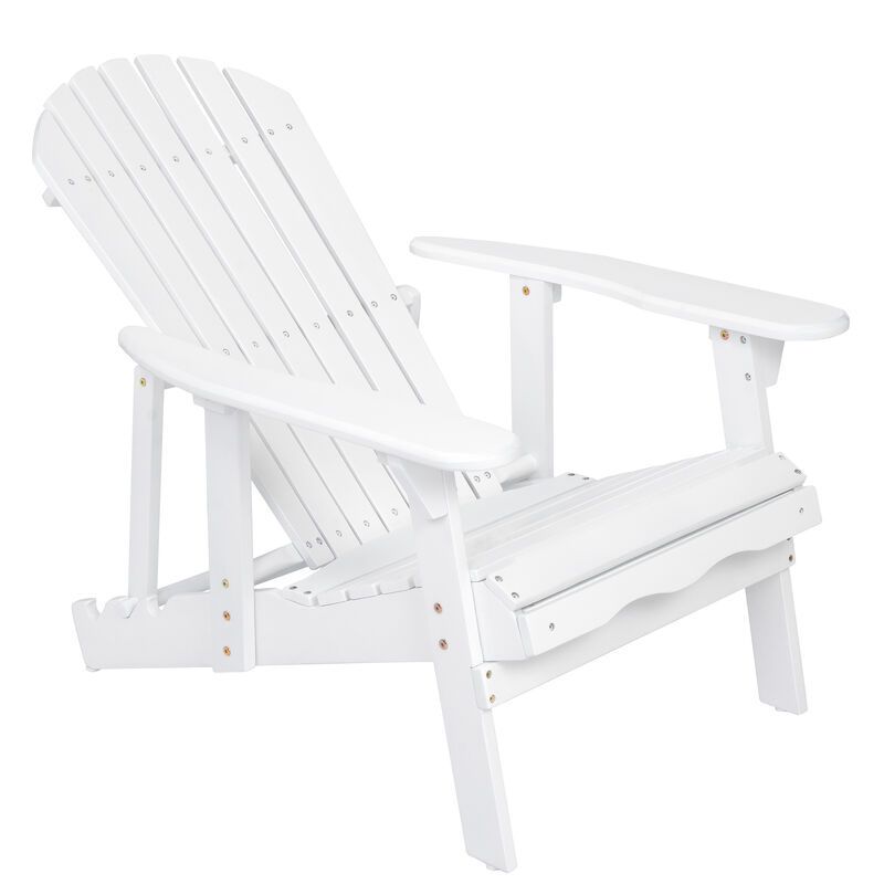 Merax Acacia Wood Folding Adirondack Chair image number 3
