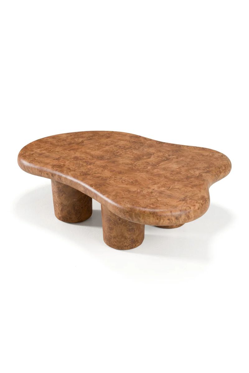Burl Wood Freeform Coffee Table | OROA Modern Weskan image number 3